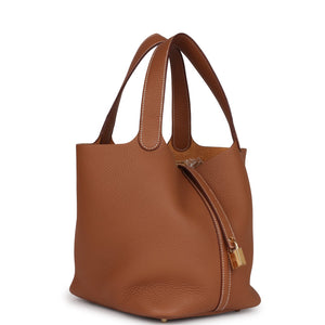 Hermes Picotin Lock 22 Gold Clemence Gold Hardware