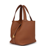 Hermes Picotin Lock 22 Gold Clemence Gold Hardware