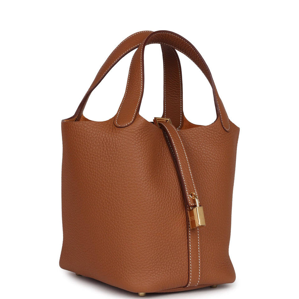 Hermes Picotin Lock 18 Gold Clemence Gold Hardware
