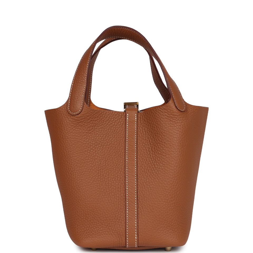 Hermes Picotin Lock 18 Gold Clemence Gold Hardware