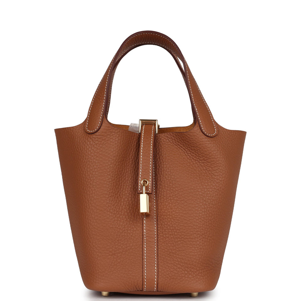Hermes Picotin Lock 18 Gold Clemence Gold Hardware