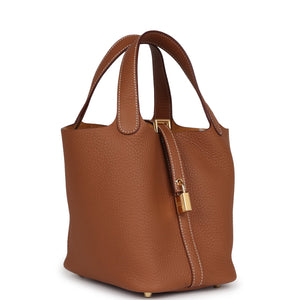 Hermes Picotin Lock 18 Gold Clemence Gold Hardware