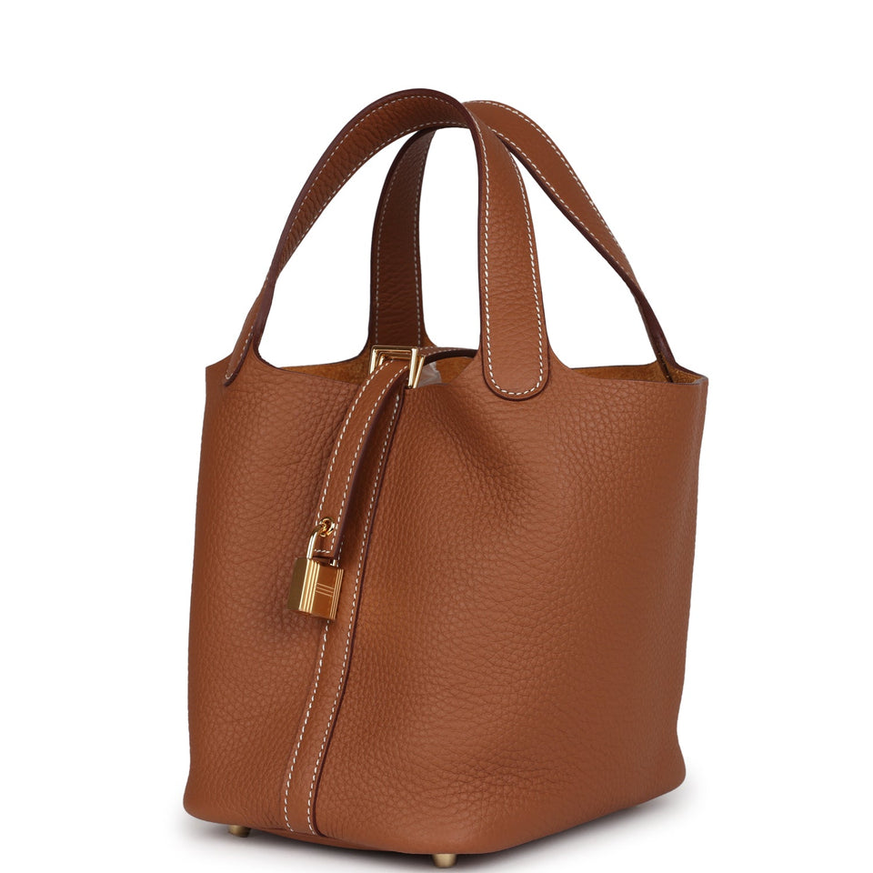Hermes Picotin Lock 18 Gold Clemence Gold Hardware