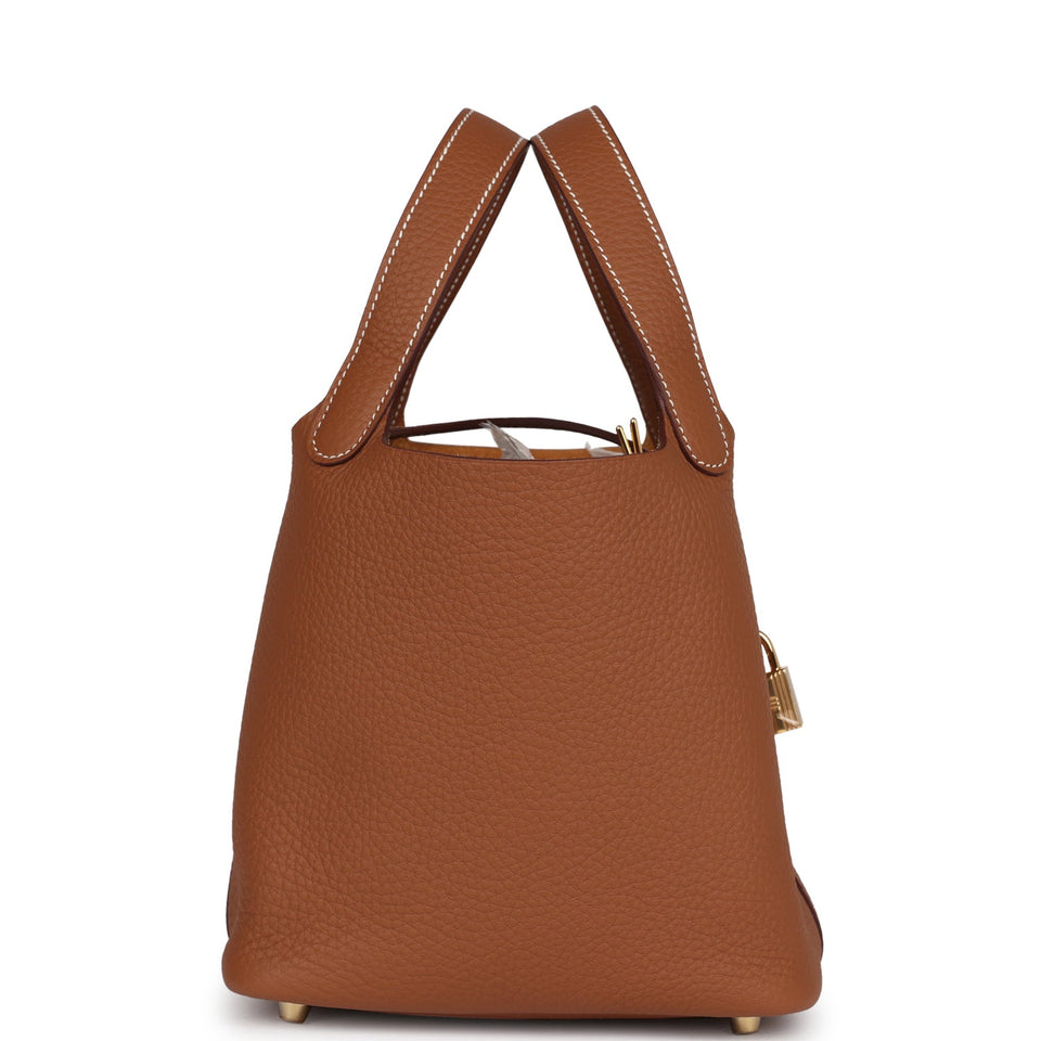 Hermes Picotin Lock 18 Gold Clemence Gold Hardware