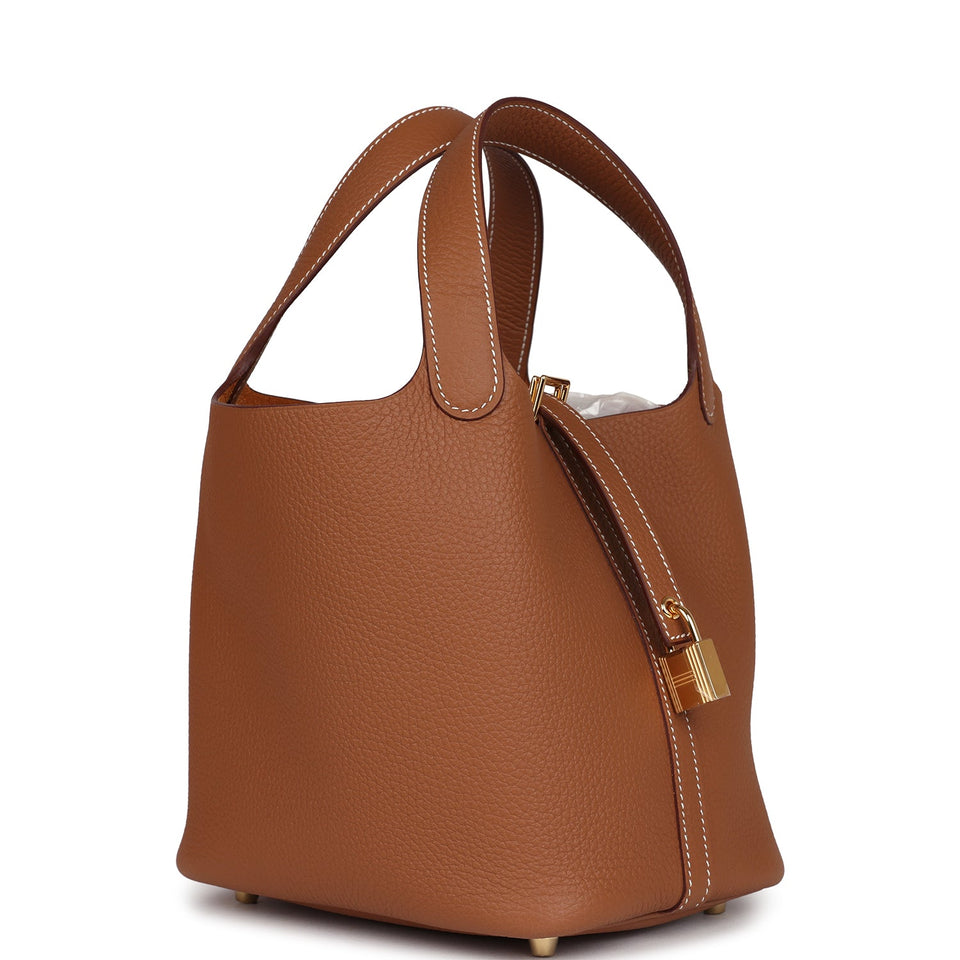 Hermes Picotin Lock 18 Gold Clemence Gold Hardware