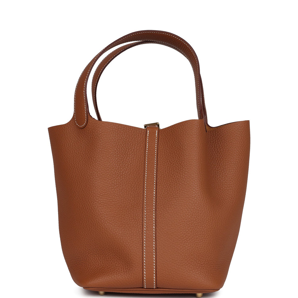 Hermes Picotin Lock 22 Gold Clemence Gold Hardware