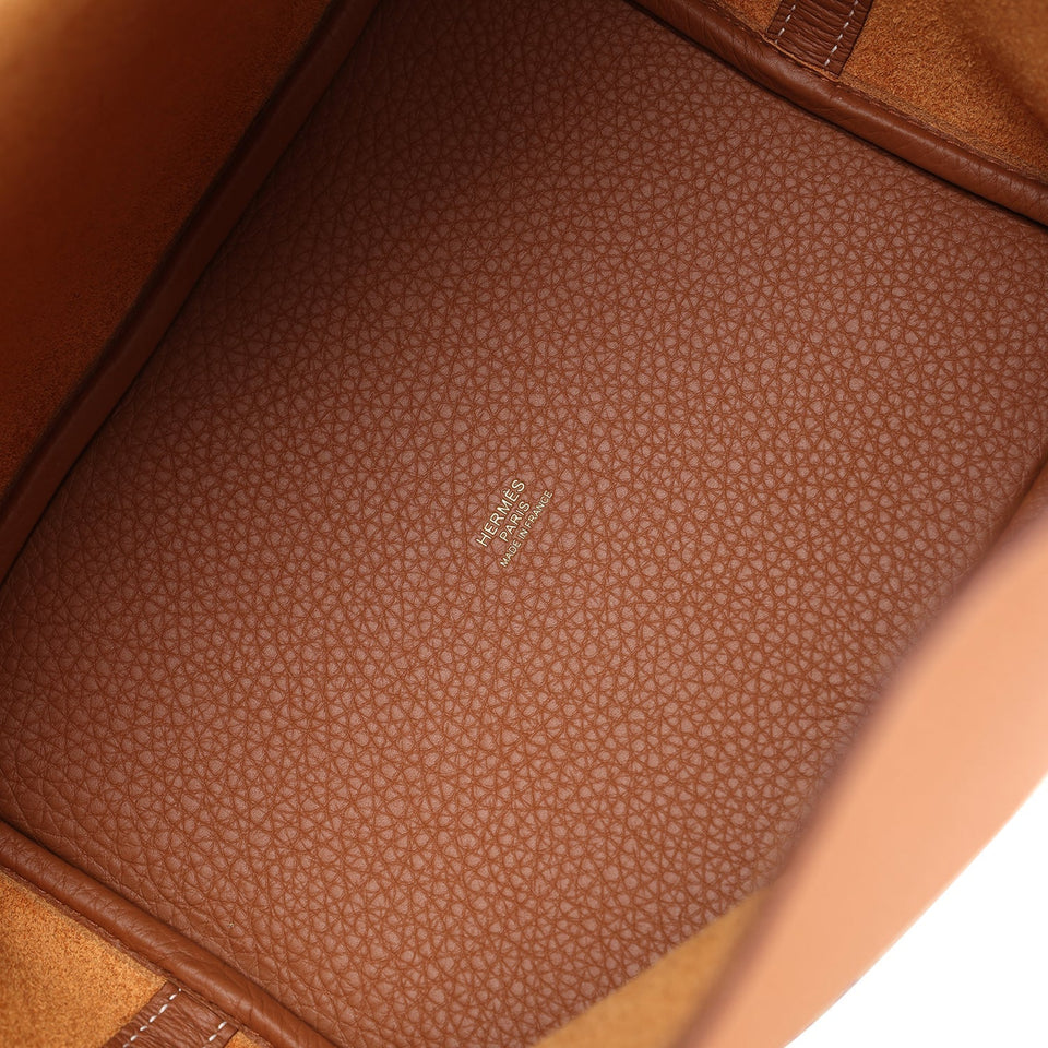 Hermes Picotin Lock 22 Gold Clemence Gold Hardware