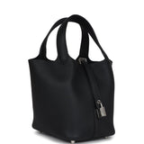 Hermes Picotin Lock 18 Black Clemence Palladium Hardware