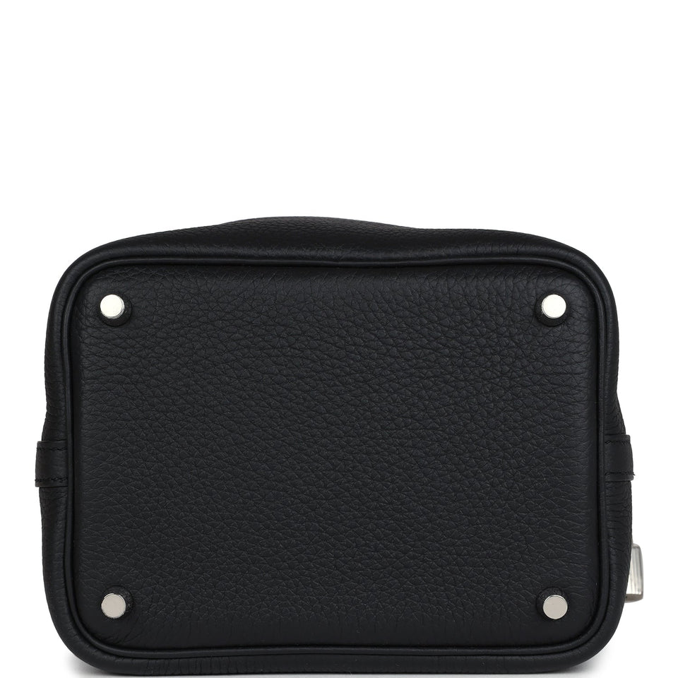 Hermes Picotin Lock 18 Black Clemence Palladium Hardware