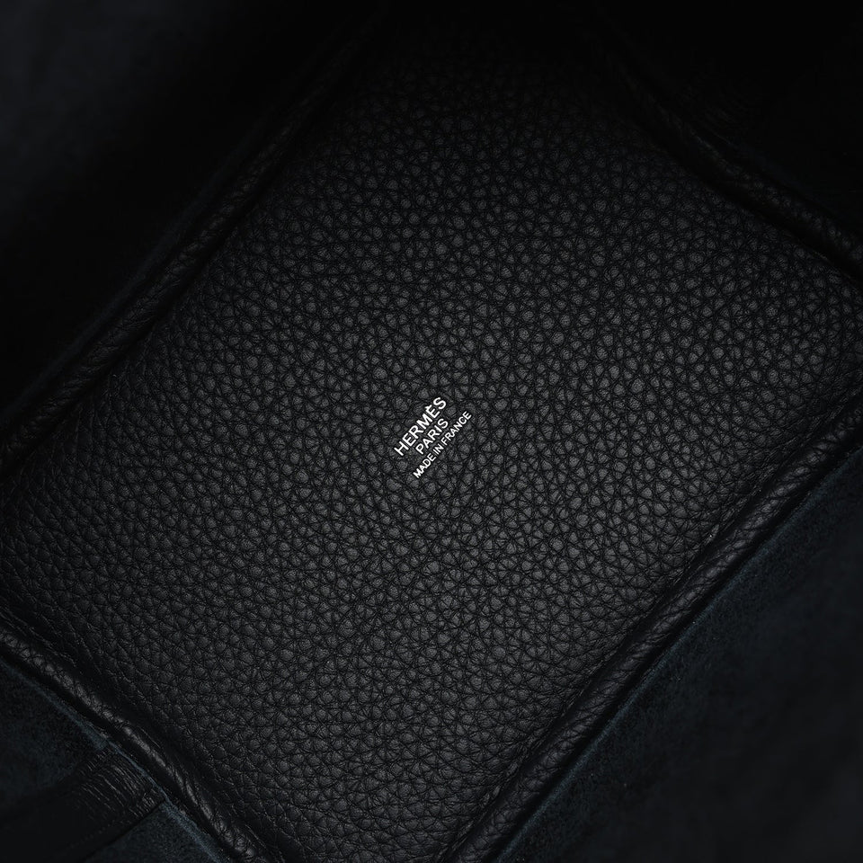 Hermes Picotin Lock 18 Black Clemence Palladium Hardware