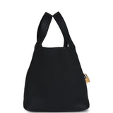 Hermes Picotin Lock 22 Black Clemence Gold Hardware