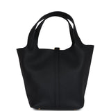 Hermes Picotin Lock 22 Black Clemence Gold Hardware