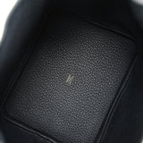Hermes Picotin Lock 22 Black Clemence Gold Hardware