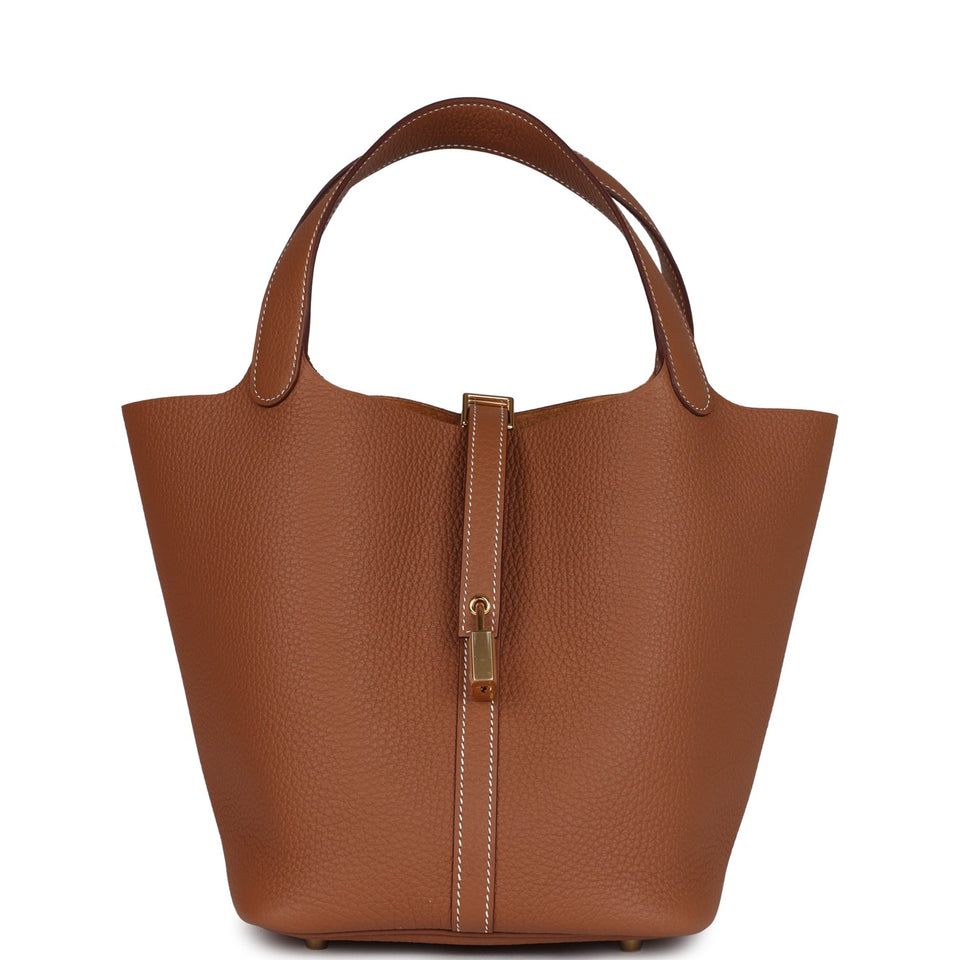 Hermes Picotin Lock 22 Gold Clemence Gold Hardware