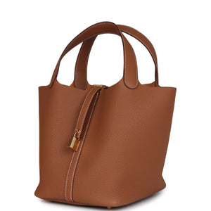 Hermes Picotin Lock 22 Gold Clemence Gold Hardware