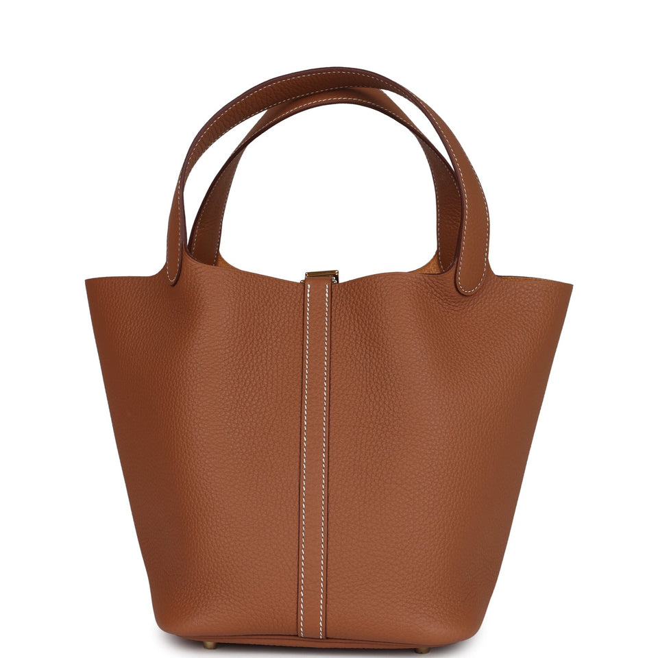Hermes Picotin Lock 22 Gold Clemence Gold Hardware
