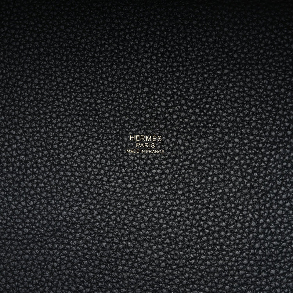 Hermes Picotin Lock 22 Black Clemence Gold Hardware