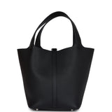 Hermes Picotin Lock 22 Black Clemence Palladium Hardware