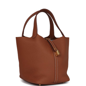 Hermes Picotin Lock 22 Gold Clemence Gold Hardware