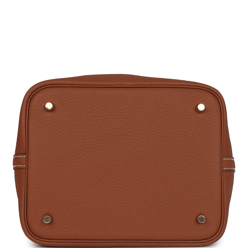 Hermes Picotin Lock 22 Gold Clemence Gold Hardware