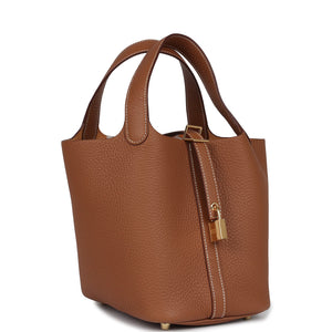 Hermes Picotin Lock 18 Gold Clemence Gold Hardware