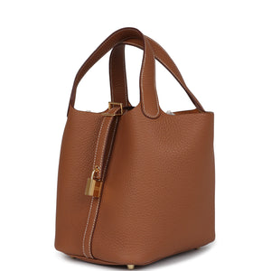 Hermes Picotin Lock 18 Gold Clemence Gold Hardware