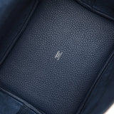 Hermes Picotin Lock 22 Bleu De Prusse Clemence Palladium Hardware