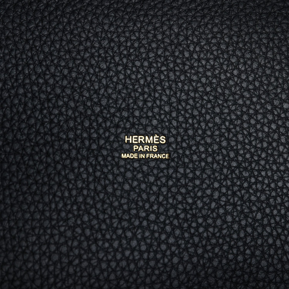 Hermes Picotin Lock 18 Black Clemence Gold Hardware