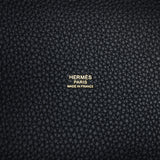 Hermes Picotin Lock 18 Black Clemence Gold Hardware