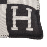 Hermes "Avalon" Ecru and Gris Fonce Signature H Cushion PM Set of Two