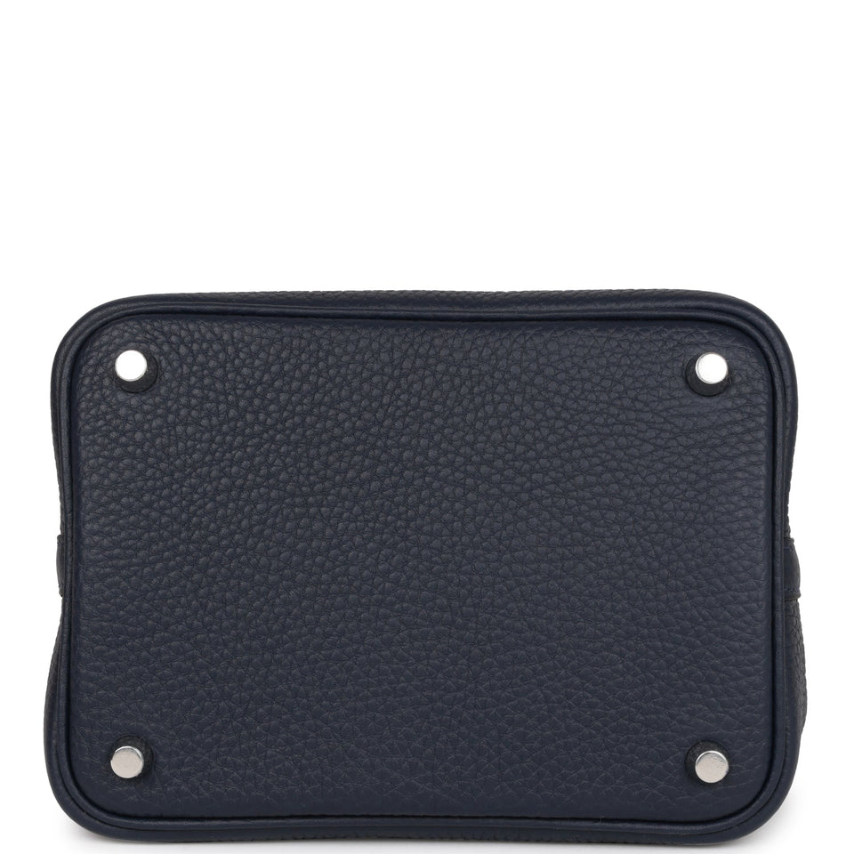 Hermes Picotin Lock 18 Bleu Nuit Clemence Palladium Hardware