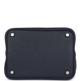 Hermes Picotin Lock 18 Bleu Nuit Clemence Palladium Hardware