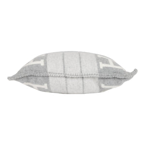 Hermes "Avalon III" Ecru and Gris Clair Signature H Cushion PM Set of Two
