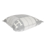 Hermes "Avalon III" Ecru and Gris Clair Signature H Cushion PM Set of Two