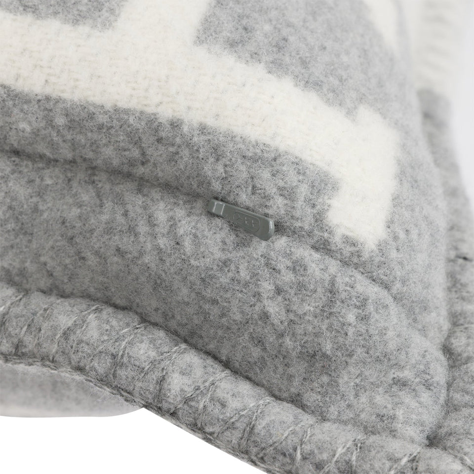 Hermes "Avalon III" Ecru and Gris Clair Signature H Cushion PM Set of Two