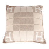 Hermes "Avalon III" Coco and Camomille Signature H Cushion