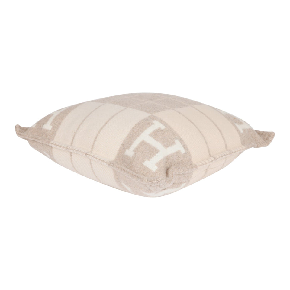 Hermes "Avalon III" Coco and Camomille Signature H Cushion