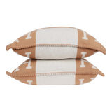 Hermes "Avalon" Ecru and Camel Signature H Cushion Set PM