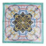 Hermes "Gavroche" Vert Amande Silk Pocket Square Scarf 45cm Pair