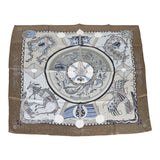 Hermes "Reve D' Australie" Grey Silk Scarf 90cm