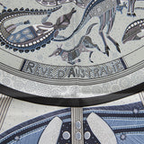 Hermes "Reve D' Australie" Grey Silk Scarf 90cm