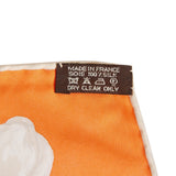 Hermes "Reve de Corail" Orange Silk Scarf 90cm