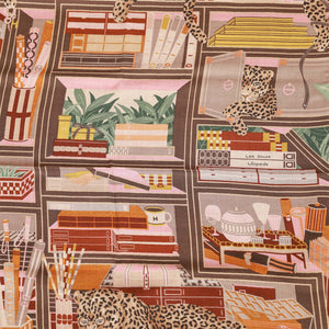 Hermes "Les 12 Leopards" Cashmere and Silk Shawl Scarf 140cm