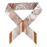 Hermes "Ex-Libris Les Parisiennes" Beige Silk Twilly