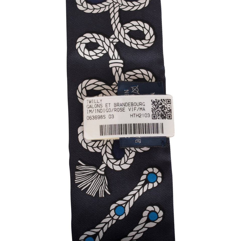 Hermes "Galons et Brandenbourgs" Silk Twilly Pair