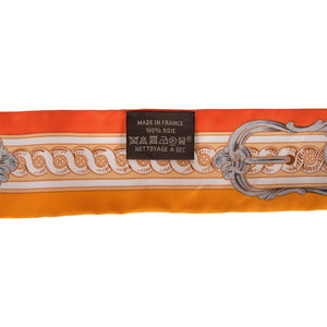 Hermes "Bride de Cour" Vermillion Silk Twilly