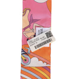 Hermes "Carres Volants" Orange Silk Twilly Pair