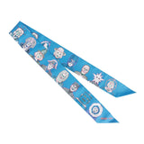 Hermes "Dress Code" Bleu Azur Silk Twilly Pair