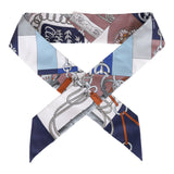 Hermes "Cliquetis" Marine Silk Twilly Pair