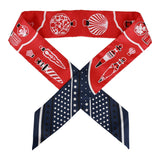 Hermes "Les Falcons" Red Silk Twilly